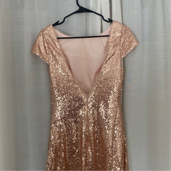 Rose Gold Sequin Dress - Picture 8 of 8